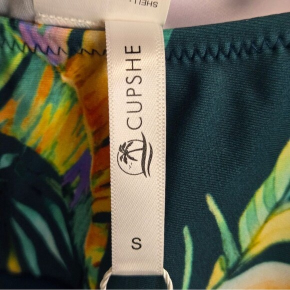 Cupshe Tropical Moulded Cup One Piece Bathing Suit NEW - Picture 6 of 9